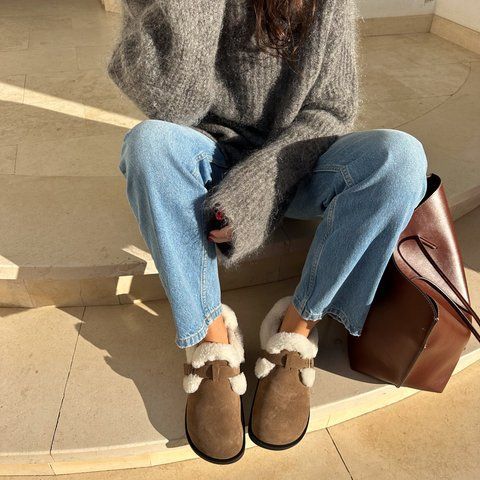 КЛОГИ ЗАМШЕВІ З ЗАКРИТОЮ П'ЯТКОЮ TOF-36-CLG-ZPT-001 фото