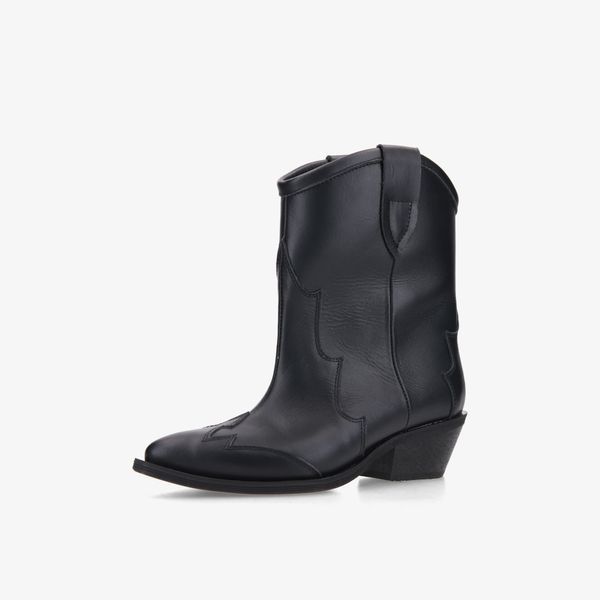 ЧЕРЕВИКИ ЖІНОЧІ COWBOY BOOTS HIGH W-BTS-COWH-LEA-LEA-BLK-36 фото