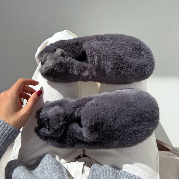 СЛІПЕРИ ЖІНОЧІ FUR W-LOF-SLIP-LEA-FFU-GRY-36 фото