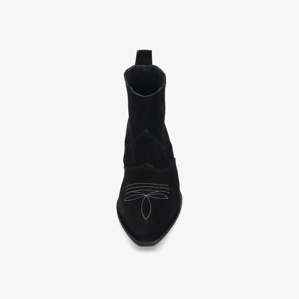 ЧЕРЕВИКИ ЖІНОЧІ COWBOY BOOTS LOW W-BTS-COWL-LEA-SUE-BLK-36 фото