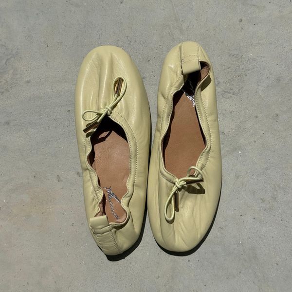 БАЛЕТКИ З БАНТОМ BAL-BANT-YELLOW-36-006 фото